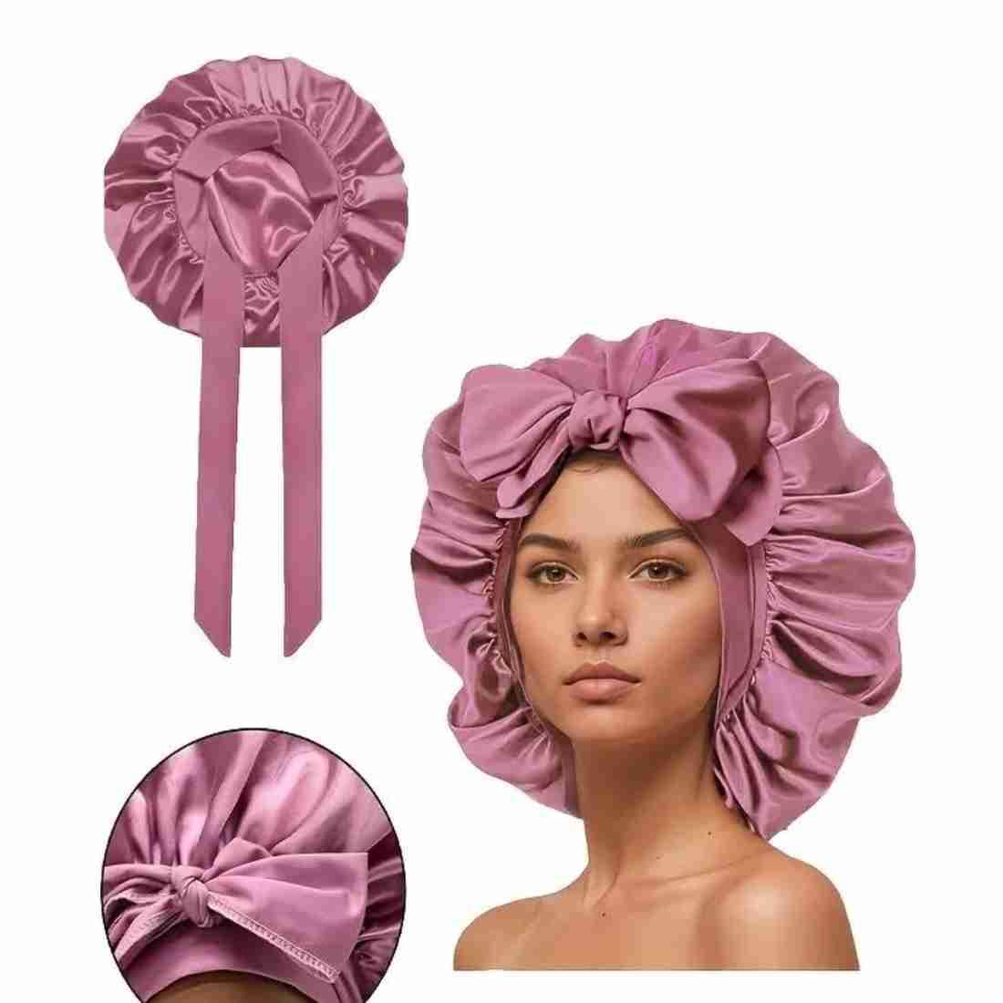 100% Mulberry silk hair bonnet with strap
