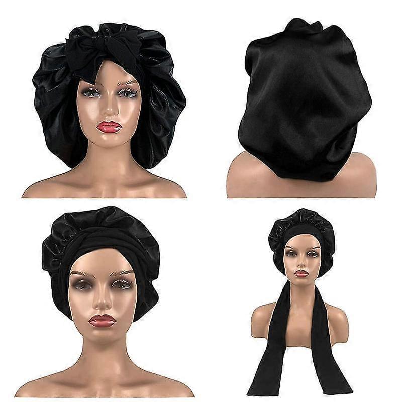 100% Mulberry silk hair bonnet with strap